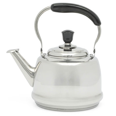 Grande bouilloire à sifflet en acier inoxydable Martha Stewart