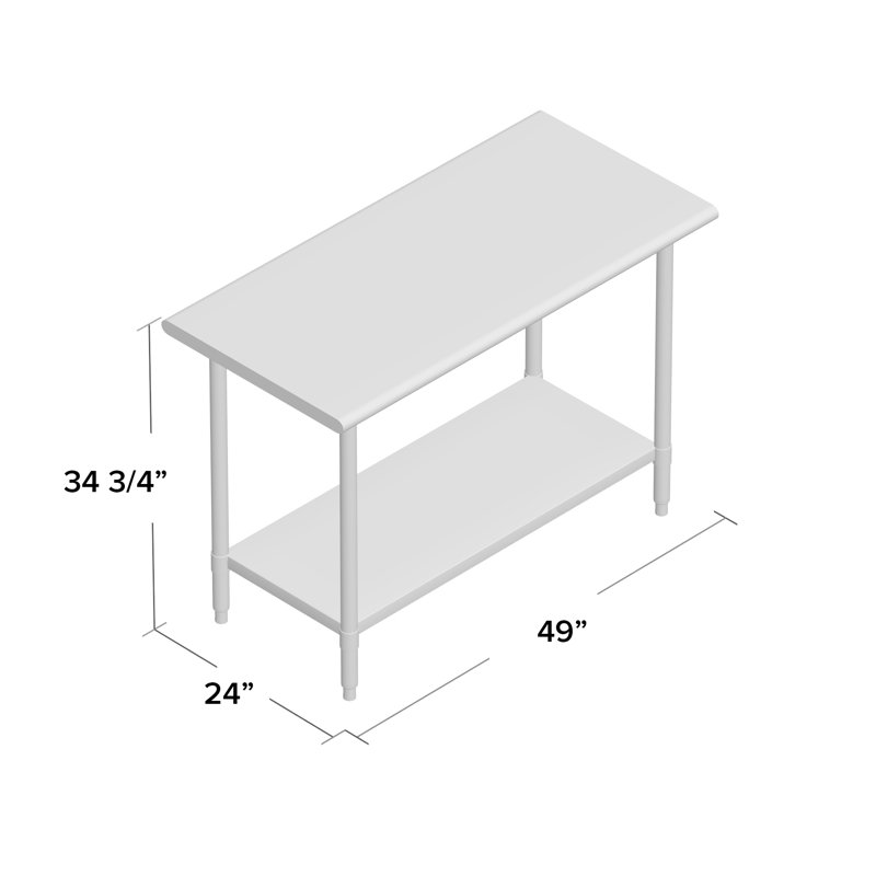 49'' W Metal Top Workbench