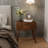 19.7" W Fluted Wooden Nightstand with Single Drawer