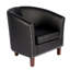 Faux Leather Barrel Chair-1741856470