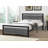 Metal Frame Platform Bed with Headboard, No Box Spring required, Modern, Black, Single-980817537