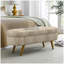 Banc de rangement repose-pieds ovale, pieds en bois d'hévéa (43,5 po x 16 po x 16 po)-1393115301