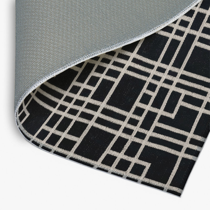 Tapis gris intérieur et extérieur Trellis, Rectangulaire 2 pi x 3 pi