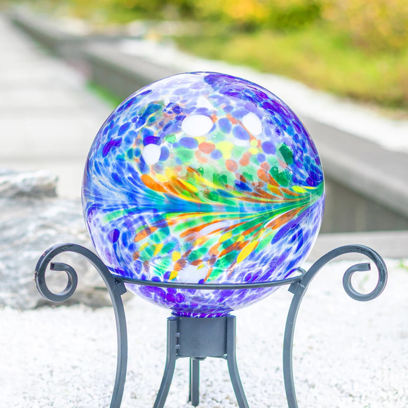 Rovanio Glass Gazing Ball, Blue