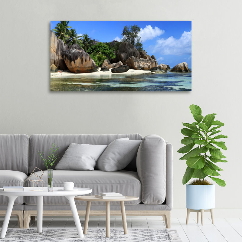 Seychelles Panorama - Wrapped Canvas Print