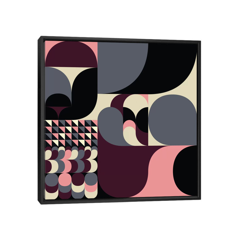 « feutre », impression sur toile, H 18 po x l 18 po x P 1,5 po, Toile avec cadre noir, Pas de tapis