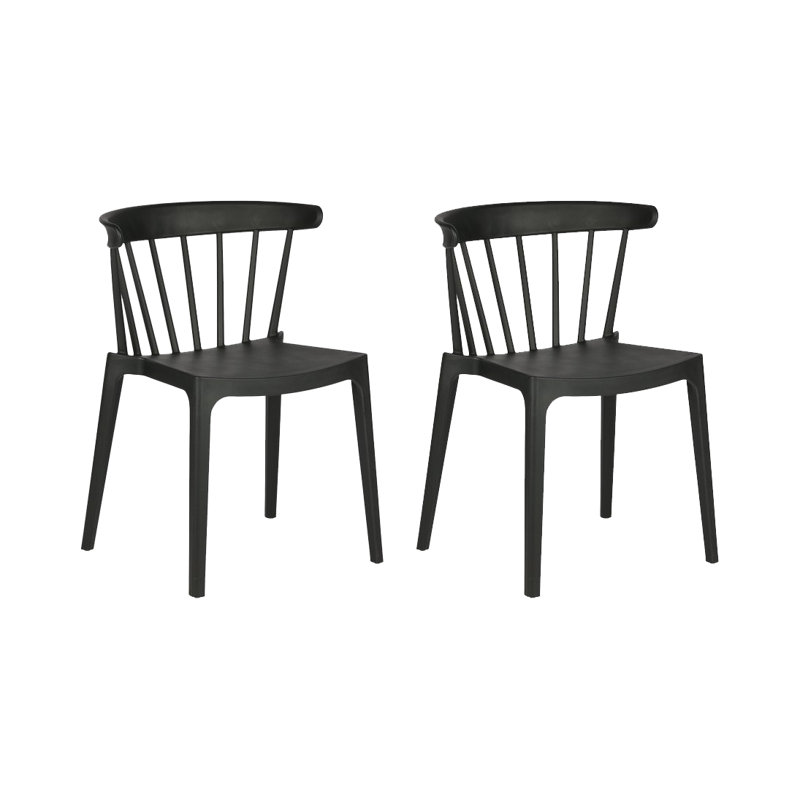 Glynn Patio Dining Side Chair, Black