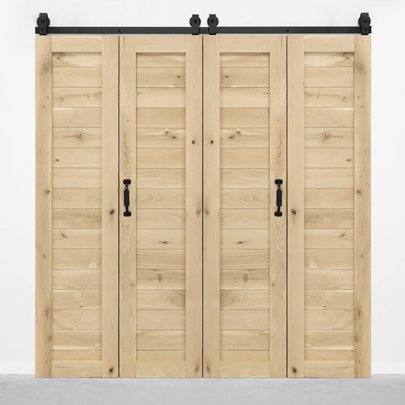 Solid Oak Barn Door, Unfinished