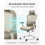 Chaise de bureau ergonomique avec dossier haut et tissu en filet respirant, avec appui-tête réglable et soutien lombaire; convient pour la maison, le bureau et le bureau