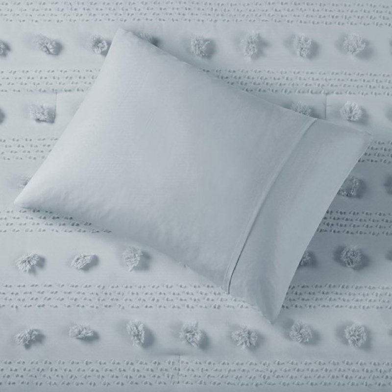 Ensembles de literie bleu luxueux, édredon en polyester avec motif jacquard pour la maison