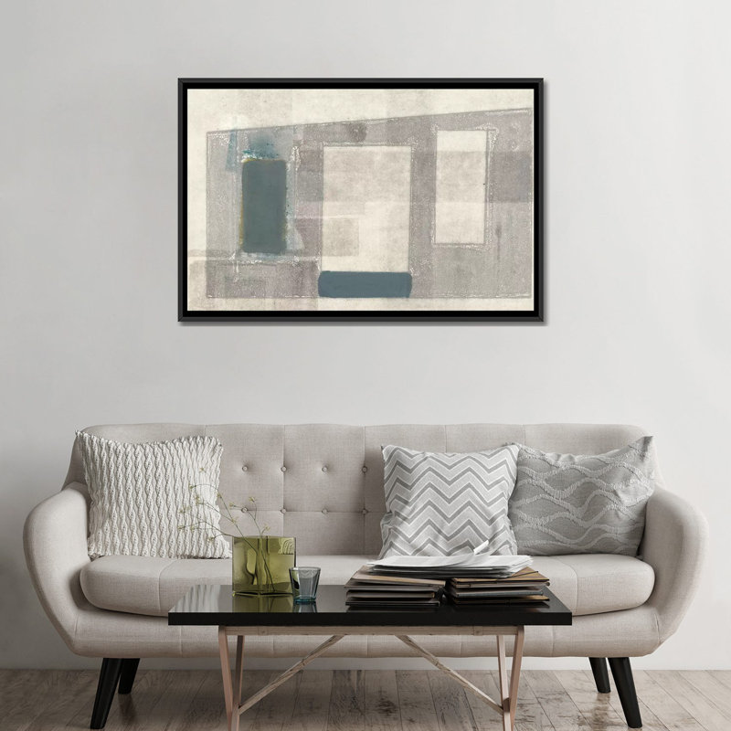 «Piazza», reproduction sur toile, Toile avec cadre noir, H 32 po x l 48 po x P 1,5 po