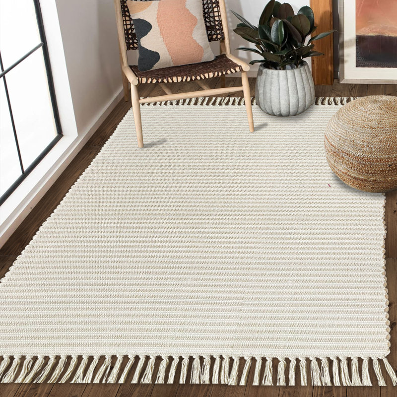 Annzley Cotton Blend Bath Rug, Beige, Single - 51" L x 24" W