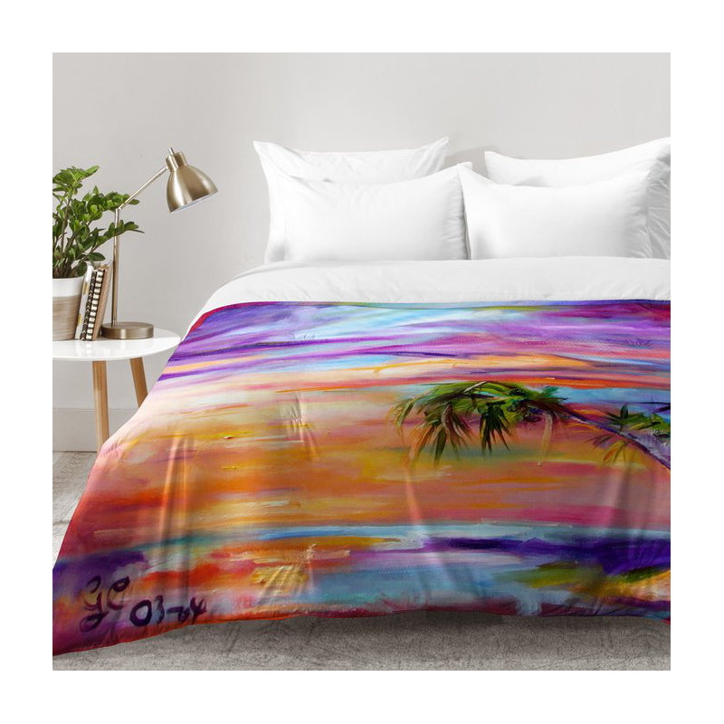Ginette Fine Art Coastal Polyester Comforter, Full/Queen Comforter + 2 Standard Shams
