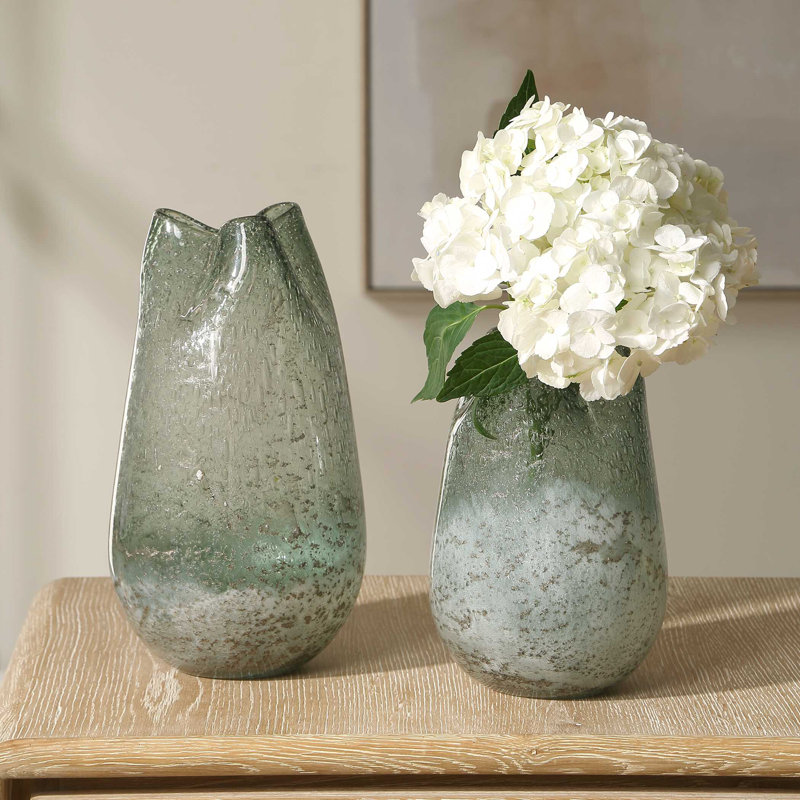 Vases en verre bullé Uttermost Chianti