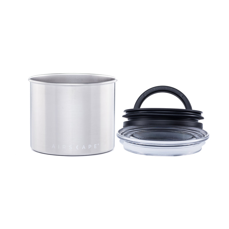 Pot à café et à nourriture, Acier brossé, H 4 po x l 5 po x P 5 po