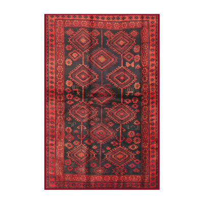 Tapis rouge à motif sud-ouest