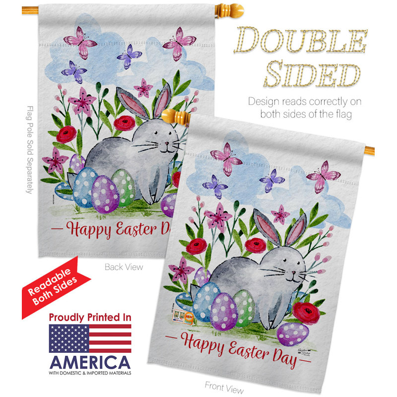 Drapeau de maison à 2 côtés en polyester / mélange de polyester 40 x 28 po