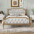 Upholstered Platform Bed with Headboard-367870349-367493767