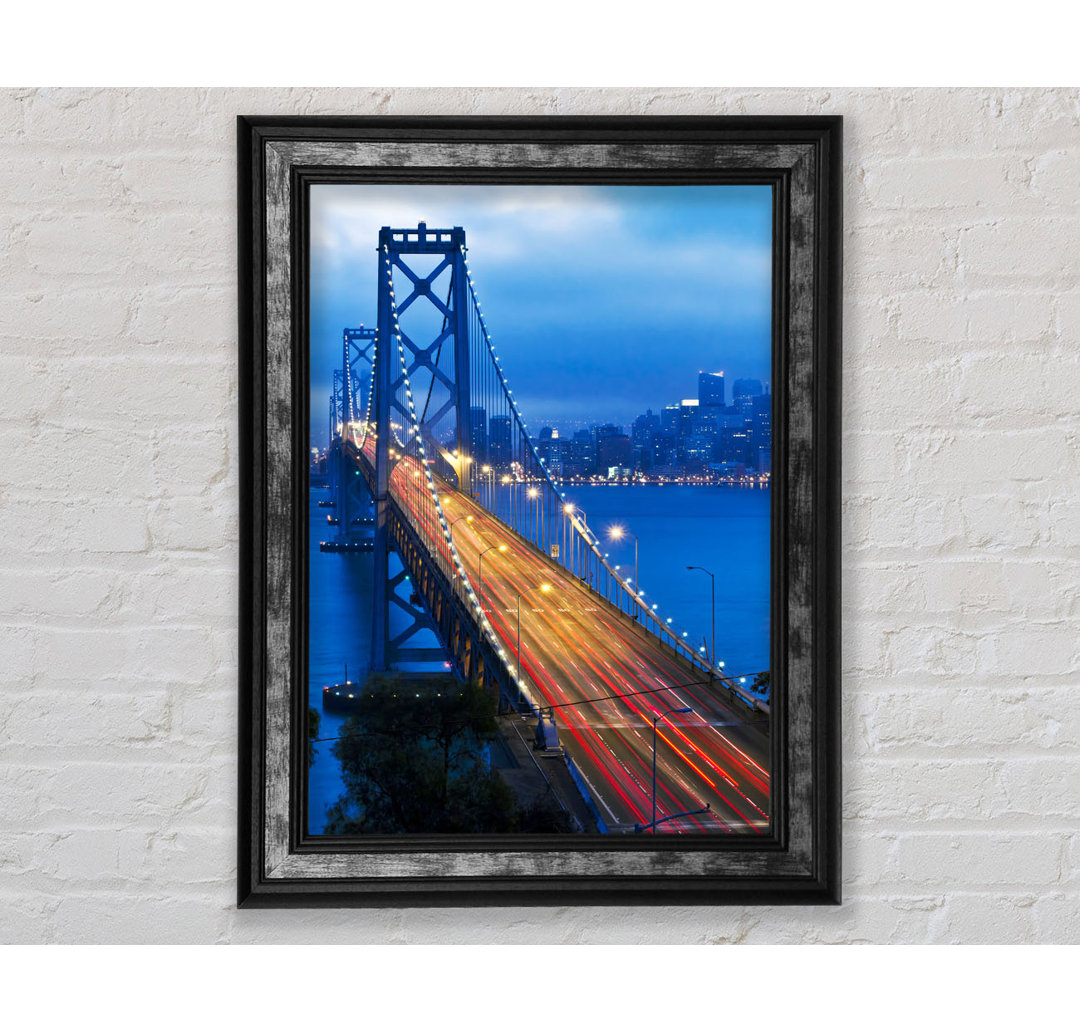 Golden Gate Bridge Blues - Einzelner Bilderrahmen Kunstdrucke