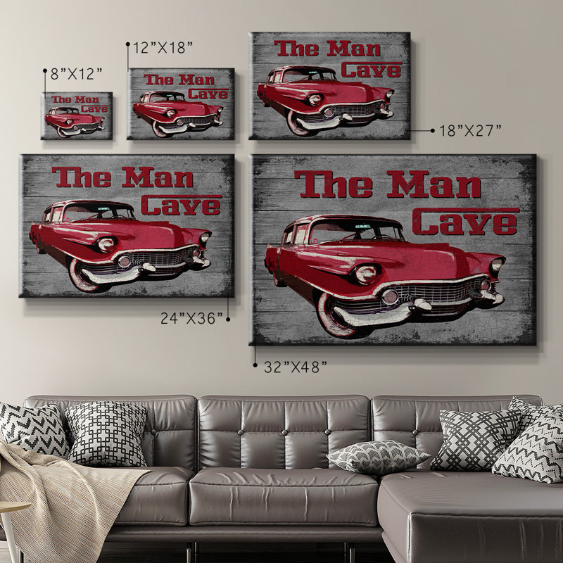 The Man Cave Premium Gallery Wrapped Canvas - Ready to Hang, 18" H x 27" W
