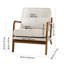 Chaise d'appoint Mid-Century moderne en lin avec support ergonomique
