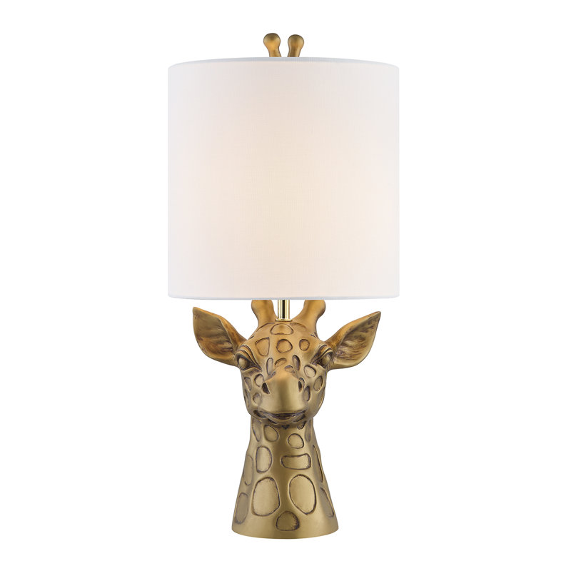 Lampe de table girafe en résine 21,75 po