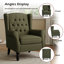 Duward 74Cm Wide Tufted Wingback Armchair with Solid Wood Legs-545297695