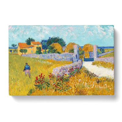 Farmhouse in Provence by Vincent Van Gogh - Wrapped Canvas Painting