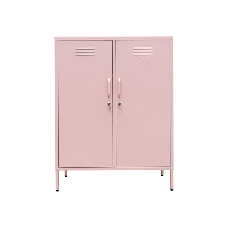 Tamanna Steel 2 - Door Rectangle Accent Cabinet, Pink