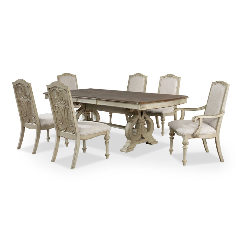 Mohall 6 - Person Extendable Trestle Dining Set