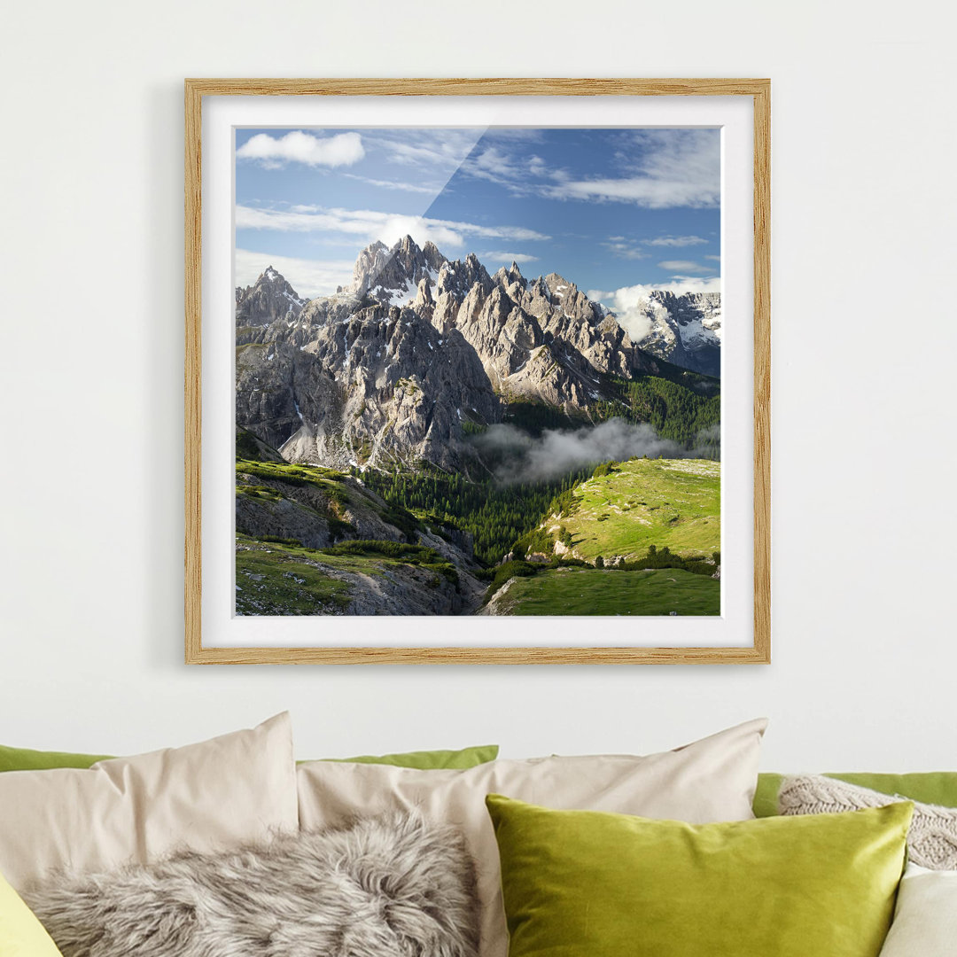 Gerahmter Fotodruck italienischen Alpen