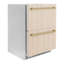 ZLINE Autograph Edition 24 In. Touchstone Refrigerator Drawer in Black Matte and Gold-676164353