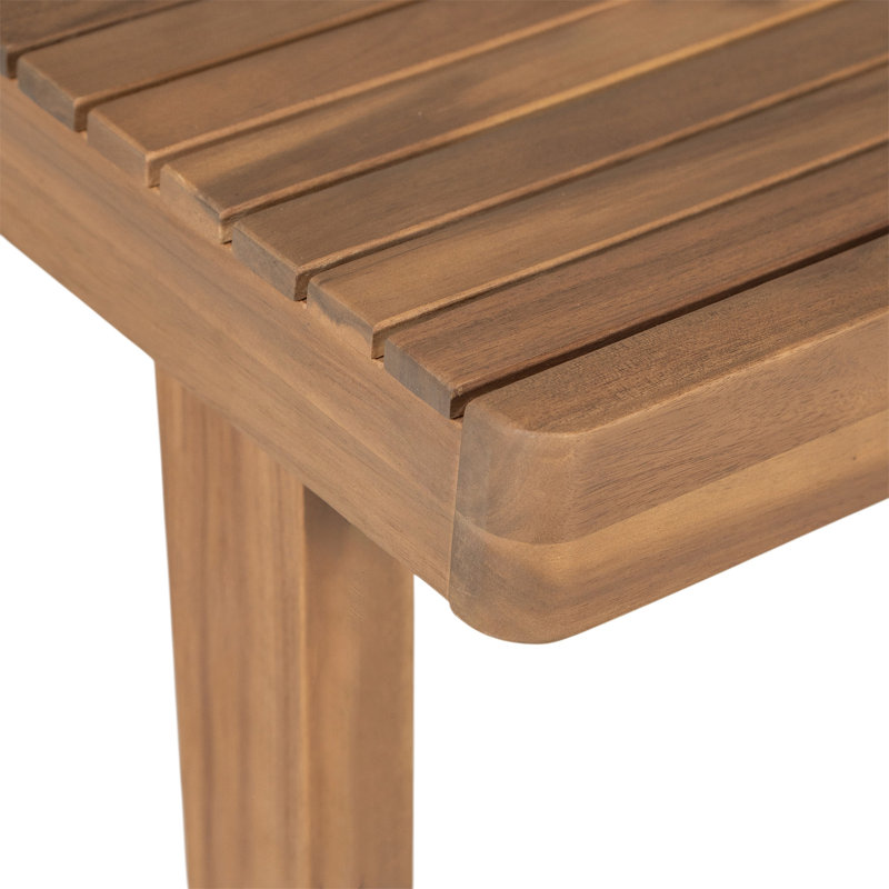 69" Acacia Wood Outdoor Dining Table With Slatted Top, 300 Lbs Weight Capacity, Ideal For Patio & Garden Gatherings, Brown