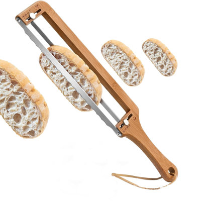 Adjustable bread slicing knife