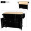 Grand chariot de cuisine avec rangement et pieds d'armoire en bois massif-1167490630-1167490650