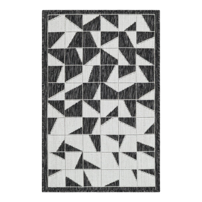 Geometric Indoor / Outdoor Rug, Rectangle 2' x 3'1"