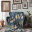 Jeté Blue Daisy Chic - 1 pièce de qualité supérieure Sherpa-783060360
