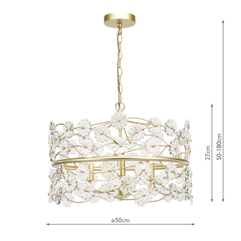 3 - Light Satin Gold Pendant