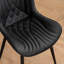Chaise de salle à manger rembourrée en simili cuir avec pieds en fer Jimma -1749705788