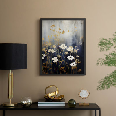 FLORAL Series CCCCLXXIX - Impression encadrée de qualité supérieure - Prêt à accrocher - Aucun clou requis