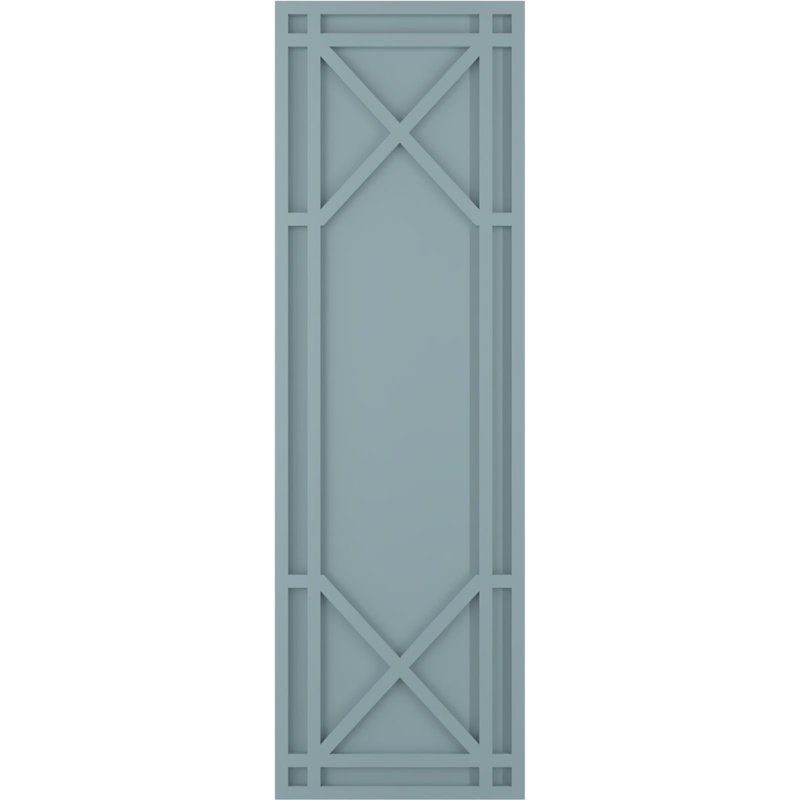 Volets en PVC True Fit, Bleu paisible, 35", 15"