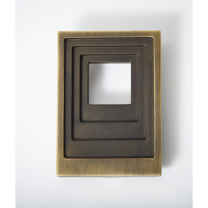 Step Geometric Knob, Antique Brass