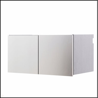 Armoire de garage murale gris Nova Series avec portes à fermeture douce et compartiments de rangement profonds Nova