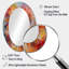 Shatila orange rouge marbré Dreamscape III - miroir mural décoratif géométrique, miroir orange, impression d'art en métal-876580216-876580220
