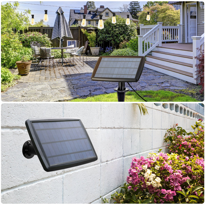 Shenan 33.5' Outdoor LED Solar Powered 30 - Bulb Standard String Light
