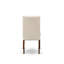 Ensemble de salle à manger 6 pièces comprenant une table de cuisine rectangulaire avec rallonge papillon et 4 chaises Parson en lin couleur crème avec banc, 81 x 152 cm, acajou-2065280134