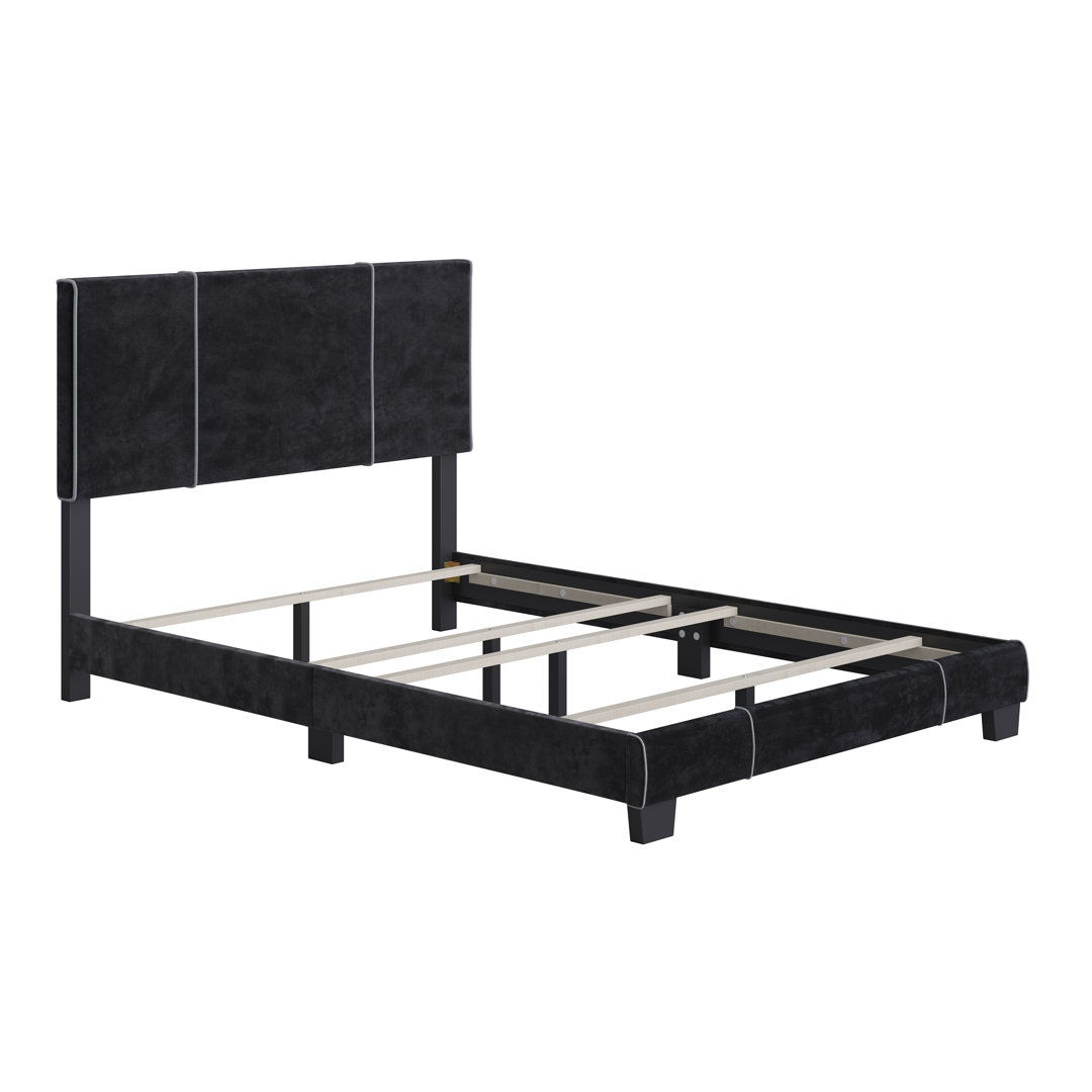Boyd Sleep Reunion Upholstered Velvet Platform Bed, Adjustable Height Headboard, Requires Box Spring Boyd Sleep