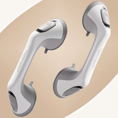 12" Suction Cup Shower Grab Bar, 2 Pack