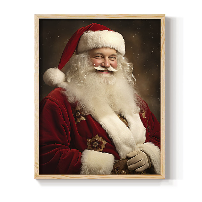 «Christmas Holiday Art CDXLIX», reproduction d'art encadrée - bois massif, Natural, H 21 po x l 17 po