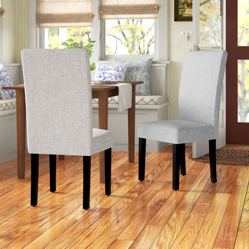 19.3'' H Upholstered Parsons Chair, Light Gray, 2